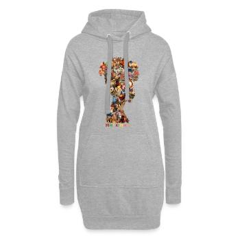 Eine Form, die alles aus Afrika trägt - Hoodie-Kleid - Grau meliert - Vorne