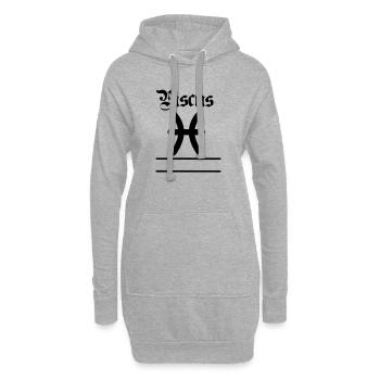 Bannière de nom de Poisson Poissons - Sweat-shirt à capuche long Femme - gris chiné - Devant