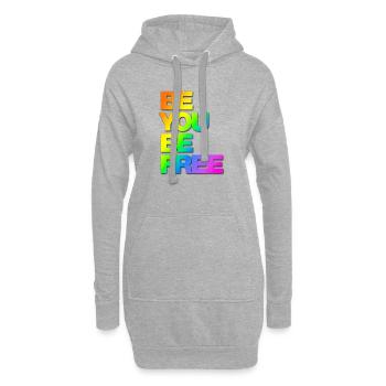 Typo Be You Be Free Diversity hf Rainbow Shadow - Hoodie-Kleid - Grau meliert - Vorne