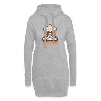 Je mets le « pro » dans Procrastinate, drôle - Sweat-shirt à capuche long Femme - gris chiné - Devant
