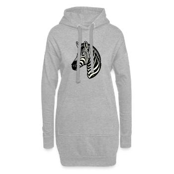 Zebra - Hoodie-Kleid - Grau meliert - Vorne