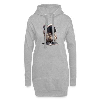 Tenue d’hiver Labrador Retriever - Sweat-shirt à capuche long Femme - gris chiné - Devant