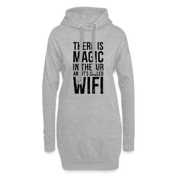 Es liegt Magie in der Luft Lustiges Hemd - Hoodie-Kleid - Grau meliert - Vorne