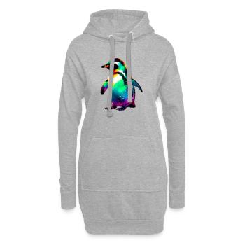 Pinguin - Hoodie-Kleid - Grau meliert - Vorne