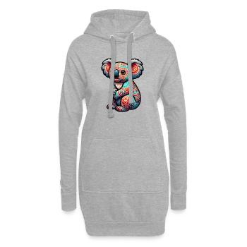 Koala - Hoodie-Kleid - Grau meliert - Vorne