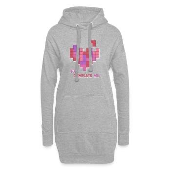 You Complete Me - Hoodie-Kleid - Grau meliert - Vorne