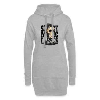 Street Music - Hoodie-Kleid - Grau meliert - Vorne