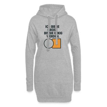 Kreise biegen - Hoodie-Kleid - Grau meliert - Vorne