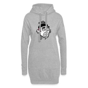 Lächeln - Hoodie-Kleid - Grau meliert - Vorne