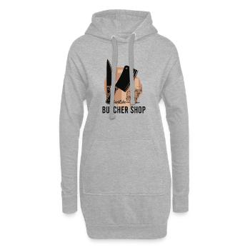 Butcher Shop - Hoodie-Kleid - Grau meliert - Vorne