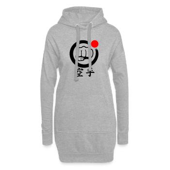 Karate Faust / Fist - Hoodie-Kleid - Grau meliert - Vorne