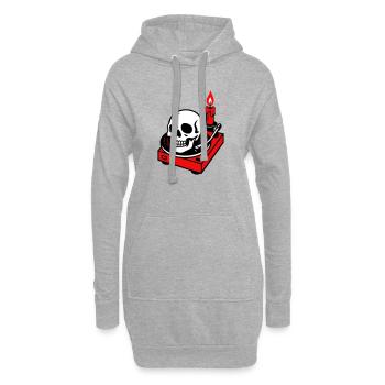 Black Metal - Hoodie-Kleid - Grau meliert - Vorne