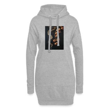 Enveloppe automnale fumée de tabac Illustration Runes - Sweat-shirt à capuche long Femme - gris chiné - Devant