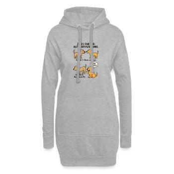 Détection des chiens Authentification à deux facteurs - Sweat-shirt à capuche long Femme - gris chiné - Devant