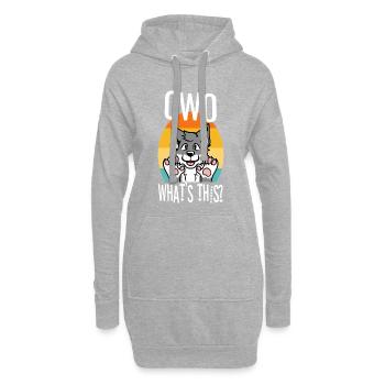 OwO What's This? - Hoodie-Kleid - Grau meliert - Vorne