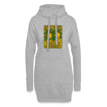 Presser un citron, c'est facile - Sweat-shirt à capuche long Femme - gris chiné - Devant