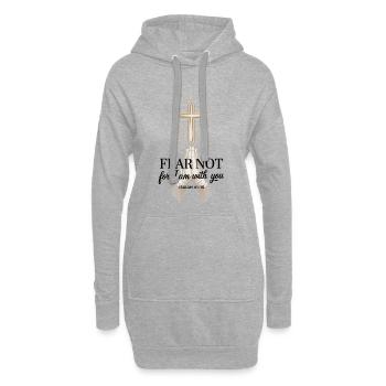 T-shirt de verset biblique inspirant pour les chrétiens - Sweat-shirt à capuche long Femme - gris chiné - Devant