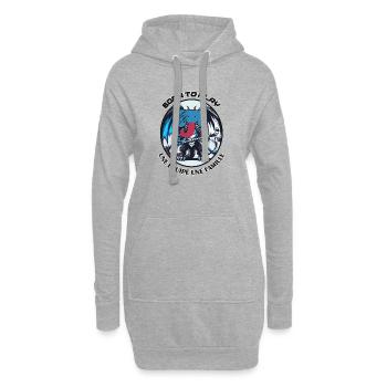 Born to Play Eishockey Monster - Hoodie-Kleid - Grau meliert - Vorne