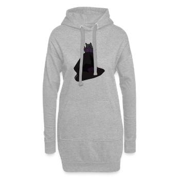 Beschattete Königin im Samtmantel - Hoodie-Kleid - Grau meliert - Vorne