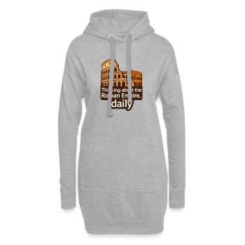 Empire romain quotidien - Sweat-shirt à capuche long Femme - gris chiné - Devant