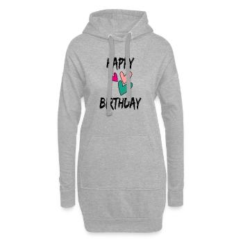 100. 100 ANS. 100e ANNIVERSAIRE. ANNIVERSAIRE 100  - Sweat-shirt à capuche long Femme - gris chiné - Devant