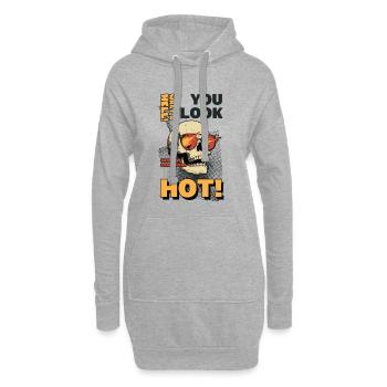 Vous avez l’air sexy - Sweat-shirt à capuche long Femme - gris chiné - Devant