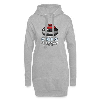 Curling Sport - Hoodie-Kleid - Grau meliert - Vorne