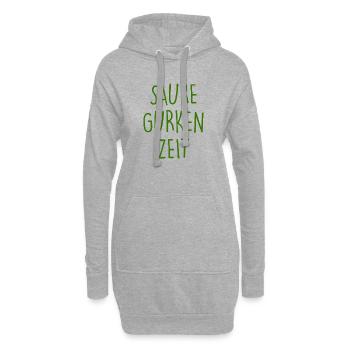 Saure Gurken Zeit - Hoodie-Kleid - Grau meliert - Vorne