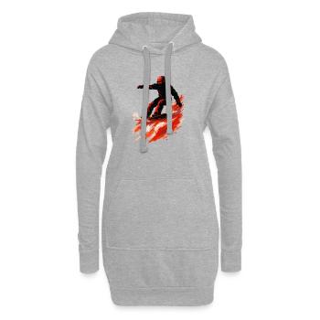 Snowboarden | Schnee | Snowboarder | Ski - Hoodie-Kleid - Grau meliert - Vorne