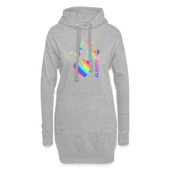 Pride / CSD / LGBTQ+ Design « l’amour gagne toujours » - Sweat-shirt à capuche long Femme - gris chiné - Devant