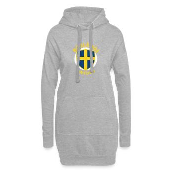 Borlänge Shield Sweden Logo - Sweat-shirt à capuche long Femme - gris chiné - Devant