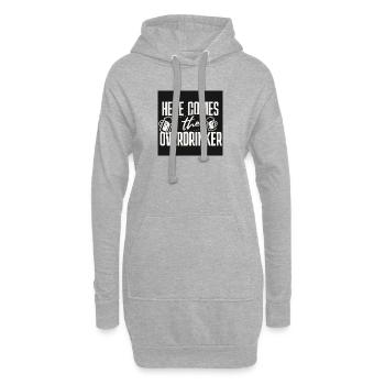 Here comes the Overdrinker  - Hoodie-Kleid - Grau meliert - Vorne