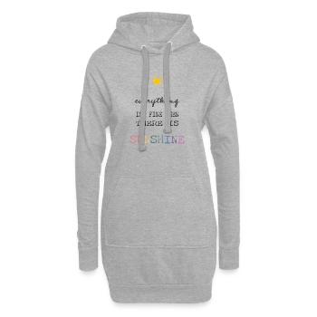 Everything Is Fine When There Is Sunshine - Hoodie Dress - heather grey - Front