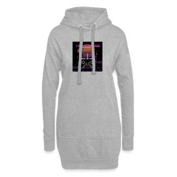 Note élevée - Sweat-shirt à capuche long Femme - gris chiné - Devant