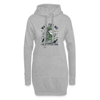 Leprechaun auf der Flucht - Hoodie-Kleid - Grau meliert - Vorne