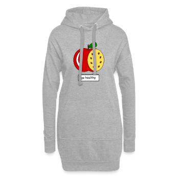 go_healthy - Hoodie-Kleid - Grau meliert - Vorne