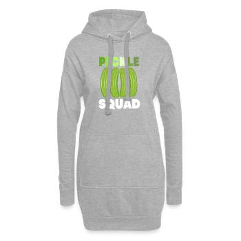 Essiggurke Gurke Gurken - Hoodie-Kleid - Grau meliert - Vorne