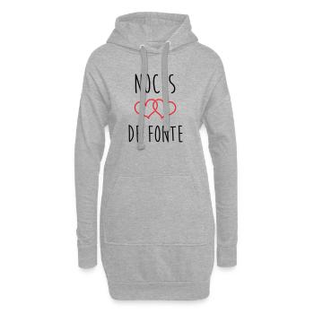 noces de Fonte 73 ans de mariage - Sweat-shirt à capuche long Femme - gris chiné - Devant