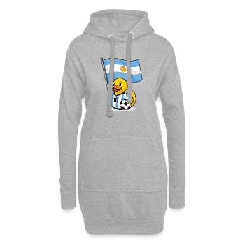 Maillot de football argentin pour les supporters - Sweat-shirt à capuche long Femme - gris chiné - Devant