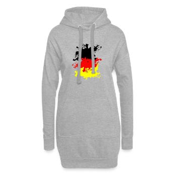 Deutschland Splash - Hoodie-Kleid - Grau meliert - Vorne