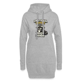 Emotionale Unterstützung Trash Panda - Hoodie-Kleid - Grau meliert - Vorne
