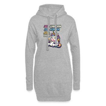 Mème d’anniversaire de l’épuisement de la licorne - Sweat-shirt à capuche long Femme - gris chiné - Devant