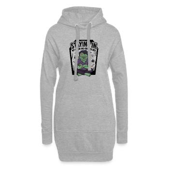 Staying In Zombie Humor Halloween - Hoodie-Kleid - Grau meliert - Vorne