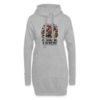 Ich schraube also bin ich Humor - Hoodie-Kleid - Grau meliert - Vorne
