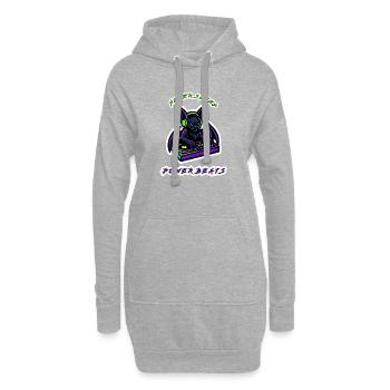 Neon Bat DJ Power Beats - Hoodie-Kleid - Grau meliert - Vorne