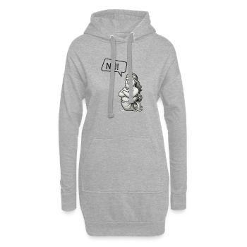 Sternzeichen Wassermann sagt NÖ! – Sturkopf - Hoodie-Kleid - Grau meliert - Vorne