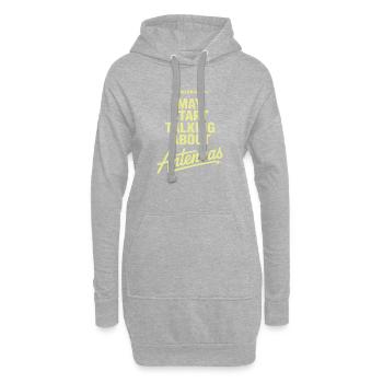 Vielleicht fangen wir an, über Antennen zu sprechen - Hoodie-Kleid - Grau meliert - Vorne