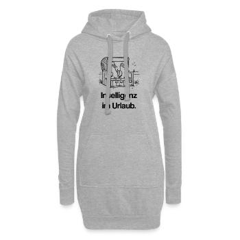 Möwen Strandkorb T-Shirt – lustiges Meme  - Hoodie-Kleid - Grau meliert - Vorne