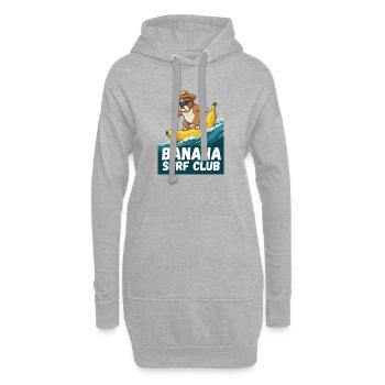 Banana Surf Bulldog - Hoodie-Kleid - Grau meliert - Vorne