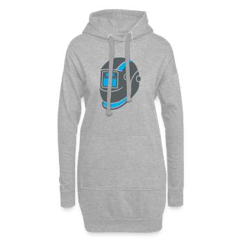 Soudure du casque Construction métallique - Sweat-shirt à capuche long Femme - gris chiné - Devant